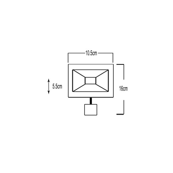 Προβολέας Band ZS Led 10W Sensor 6000K IP65 Μαύρος @@ - Image 2