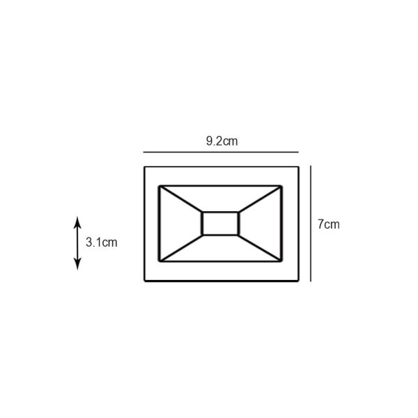 Προβολέας  Band  Led 10W 3CCT 3000-4000-6000K IP65 Μαύρος 230V h7w9.2d3.1cm - Image 2
