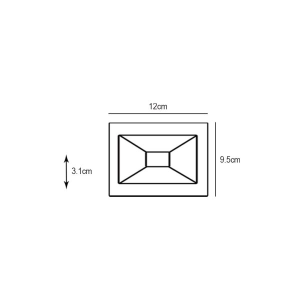 Προβολέας  Band  Led 20W 3CCT 3000-4000-6000K IP65 Μαύρος 230V h9.5w12d3.1cm - Image 2