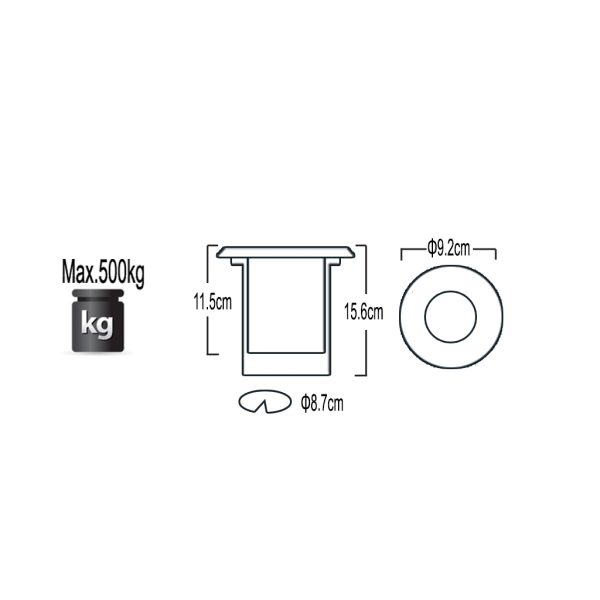 Recessed Fitting Gant 2 Light Exits GU10 IP67 ST304 Stainless Steel Frame Max35W With Plastic Box - Image 2