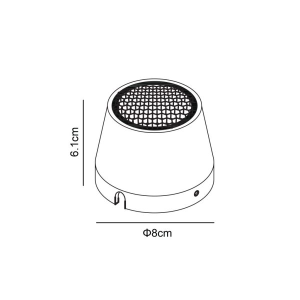 Εξωτερικό Φωτιστικό Εδάφους Pod Μαύρο 8W 230V 15° 3000K IP67 d8h6.1cm 0.5m 3x0.75mm² H05RN-F Alu - Image 3