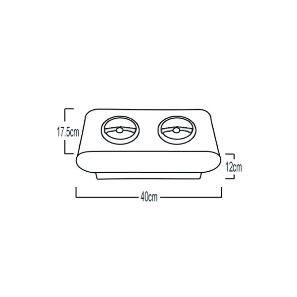 Φωτιστικό Οροφής Μαύρο 2x50W XC-749-2 - Image 2