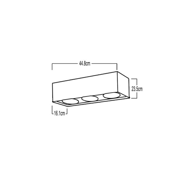 Σποτ Οροφής Ασημί 3x50W G53 SEDE 6205 - Image 2