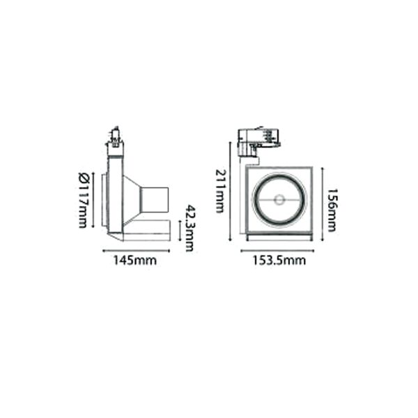 Φωτιστικό Axis Μάυρο 20-30W 3000-4000K,15-24°-45°, 5 Έτη Εγγύηση, Luminus chip@ - Image 3