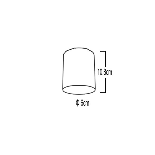 Στεγανό Φωτιστικό Οροφής GU10 Tubo IP54 Ασημί Max 10W d6h10.8cm - Image 3