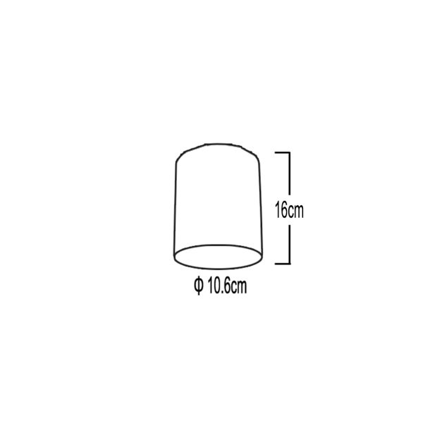 Φωτιστικό οροφής E27 Tubo Grande IP54 Ασημί max15W d10.6h16cm@ - Image 2