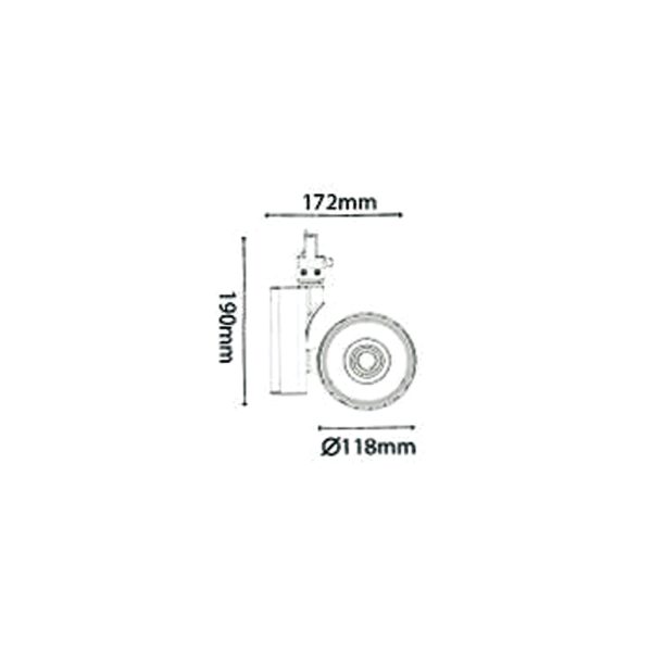 Spot ράγας Kanl Led Μαύρο max50W 5000Lumen@ - Image 2