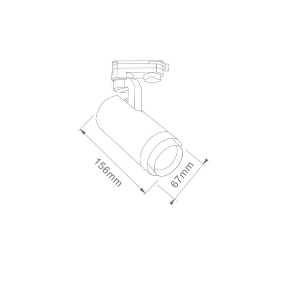 Φωτιστικό Focus Led 20W 3000K Λευκό CRI>90,Προσαρμοζόμενη δέσμη 15-60°, 5έτη εγγύηση h15.6 w6.7cm - Image 5