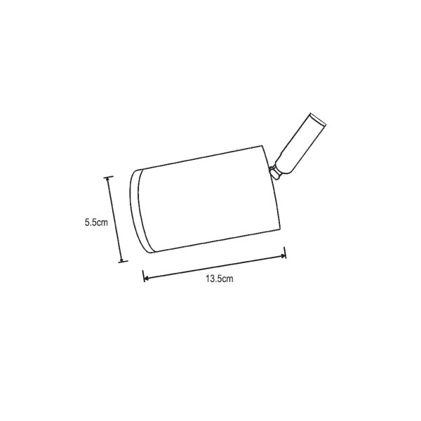 Nexo light fitting GU10 50W Black(sandy) with adjustable, h12.8d5.9cm - Image 3