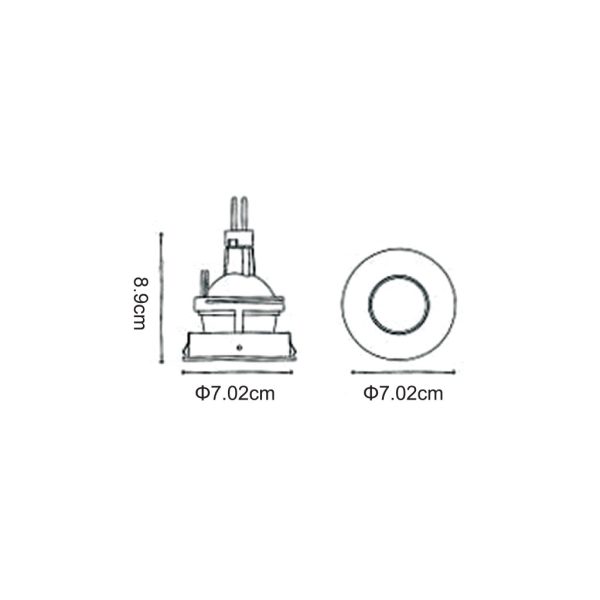 Recessed Downlight Comfort Black Gu10 Max 50W d7.02cm - Image 3