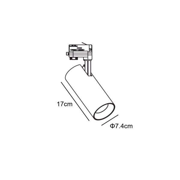 Spot Arik 20W 3000K 36° White 3Phase adaptor, Bridgelux Chip,h17 d7,4cm - Image 2