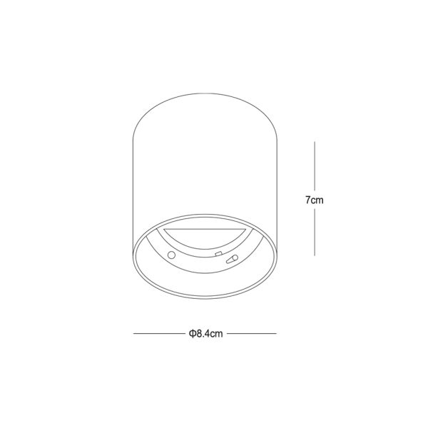 Ceiling Light Astor GX53 White(Sandy) d8.4h7cm max15W - Image 2