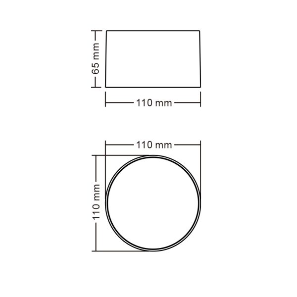 Φωτιστικό Οροφής Led Rest 10W Μαύρο(Sandy),3CCT 3000K-4000K-6000K 120° 230V d11h6.5cm, Αλουμινίου - Image 2
