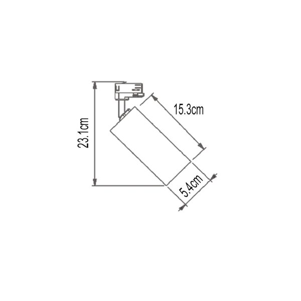 Light Fitting Ovo Led 10W 3000Κ 36⁰ White CRI>90 3Phase Adaptor, Bridgelux C8 Chip, Driver Non-Dim CC12W250CGA1 - Image 2