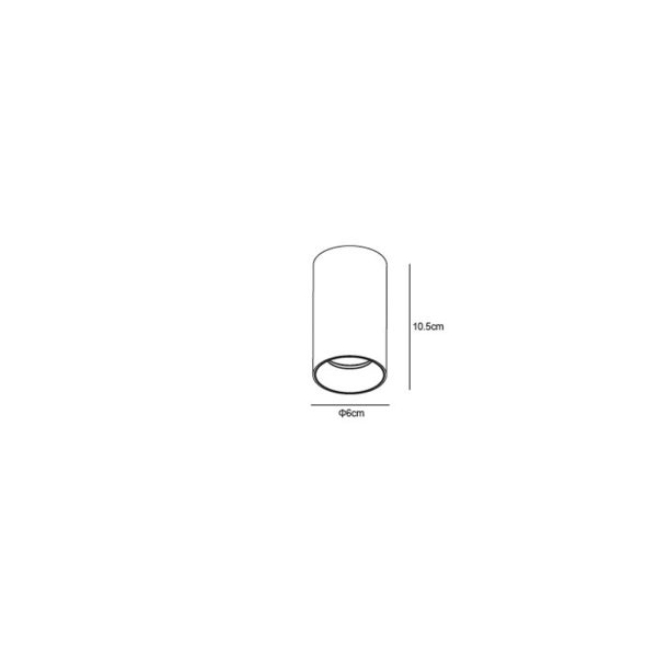 Φωτιστικό Οροφής Mesh Brushed Brass (Electroplated) Gu10 max7.5W d6h10.5cm Με Μαύρο Δακτύλιο - Image 3