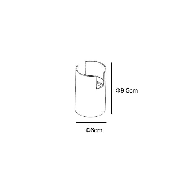 Tube Black (Sandy) Central For Pendant Fitting Mesh- With 2 Slots - Image 2