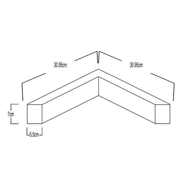 Φωτιστικό Paz Led Γωνία 30.95x30.95cm 23W 4000Κ Λευκό 2550lm 100° 5 Έτη Εγγύηση - Image 2