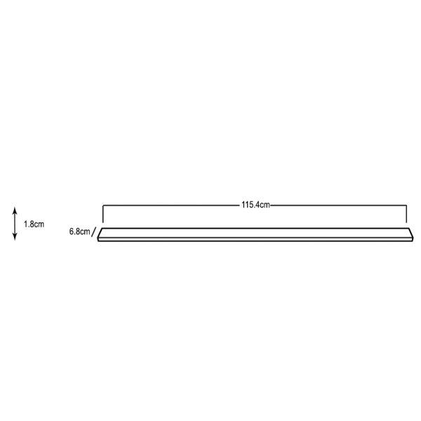 Φωτιστικό Rack Led 115.4cm 51W 4000Κ μονό ασύμμετρο Μαύρο 5100lm - Image 2