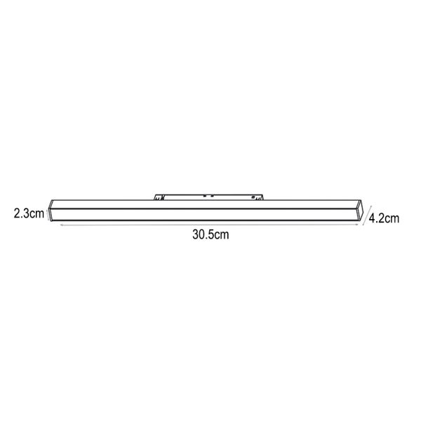 Γραμμικό φωτιστικό Flexo 1 18W 3000K 120° CRI>90 (2 Groups) 5 Έτη Έγγύηση 32cm@@ - Image 2