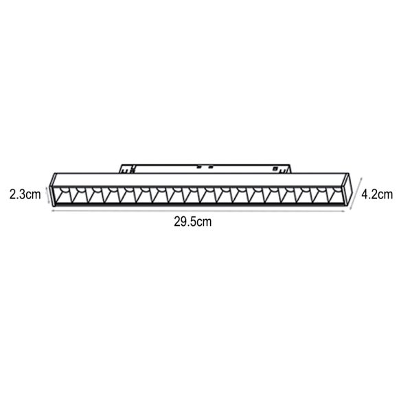 LINEAR FITTING FLEXO 2 18W 3000K 30° CRI>90 BLACK OSRAM CHIP (2GROUPS) - Image 4