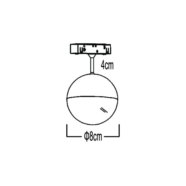 Μπάλα Οροφής Flexo 10 Μαγνητικής Ράγας d8cm 7W 3000K 48VDC CRI>90(2 Groups) 5 Έτη Εγγύηση - Image 2