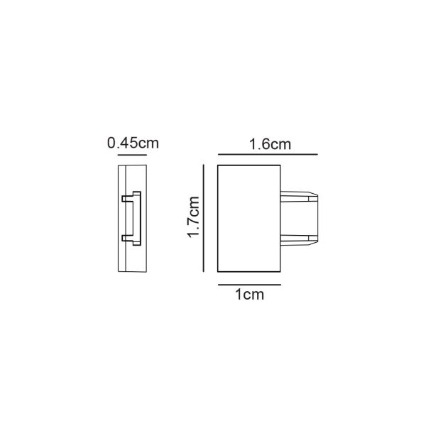 Τερματική Τάπα Slim Ράγας Οροφής Varrio Μαύρος 40VDC 17x16x4.5mm 1ΤΜΧ - Image 2