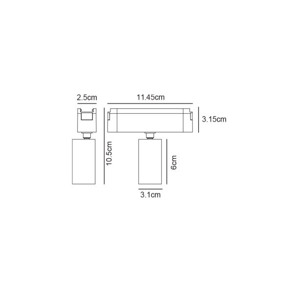 Κινητό Φωτιστικό Varrio 4  Μαύρο 5W CCT3 3000-4000-5000K Tuya Wifi 24° CRI>90  l11.4d3.1h10.15cm,40V - Image 3