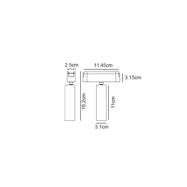 Κινητό Φωτιστικό Varrio 5  Μαύρο 7W CCT3 3000-4000-5000K Tuya Wifi 24° CRI>90  l11.4d3.1h15.15cm,40V - Image 3