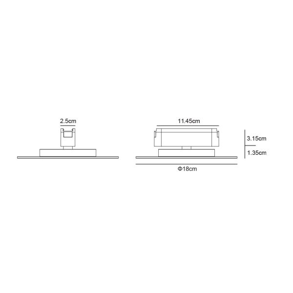 Φωτιστικό Varrio 9  Μαύρο 7W CCT3 3000-4000-5000K Tuya Wifi CRI>90  d18h4.6cm,40Vdc Έμμεσου Φωτισμού - Image 4