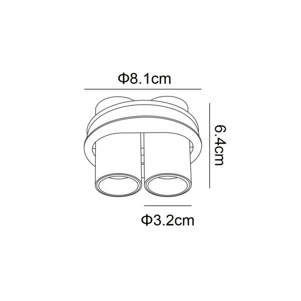 Χωνευτό Φωτιστικό Selbi Μαύρο 2x5W 3CCT 2700-3000-4000K 24° CRI>90 300mA d8.1h6.9cm ΧωρίςΤροφοδοτικό - Image 6