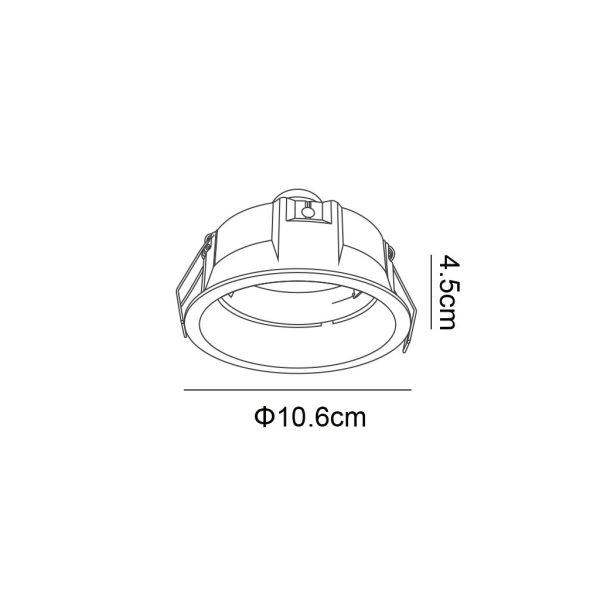 Trim Frame Selbi White (Sandy) d10.6h4.5cm Cutout 9.5cm - Image 4