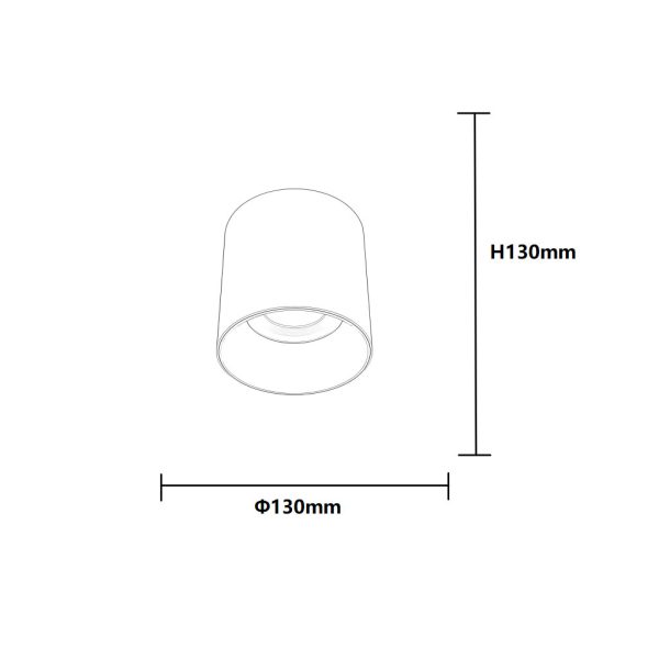 Φωτιστικό Οροφής Led Piston Λευκό Max30W IP44 3CCT 3000-4000-5000K 36° 230VAC d13h13cm 5έτη Εγγύηση - Image 4