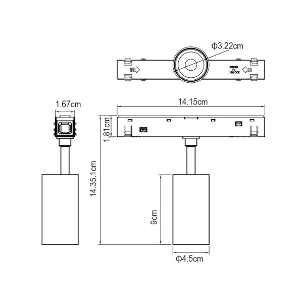 Κινητό Φωτιστικό Flexa 7 Λευκό12W CCT3 2700K-3000Κ-4000K,Wifi,24° CRI>90 h9*d4.5cm,48V,3 Έτη Εγγύηση - Image 2