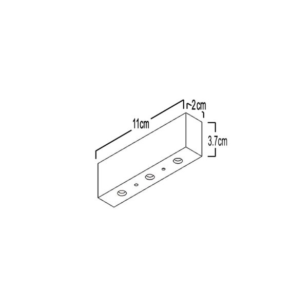 Wall fitting Natural Aluminium LED1-B 6400Κ - Image 3