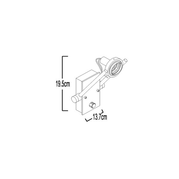 Wall fitting natural aluminium BEL-C1 GU5.3 max50W - Image 2