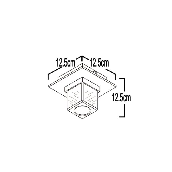 Surface mounted fitting Natural Aluminium ΟΧ-19 G9 max40W@ - Image 2
