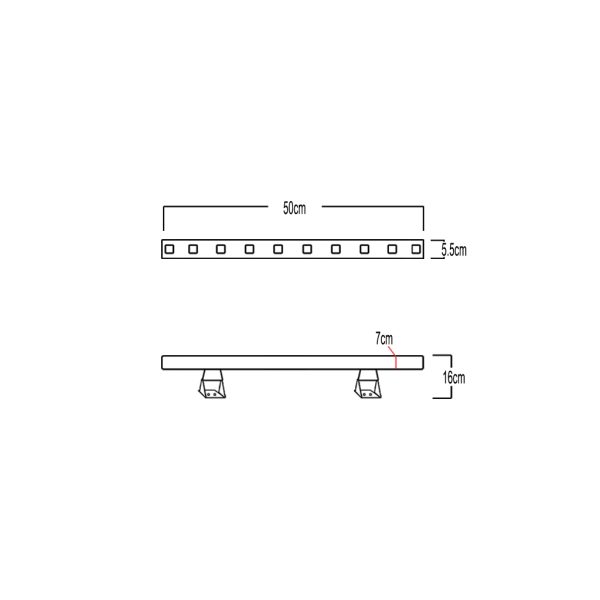 Φωτιστικό Γραμμικό 22W 30° LED 6400Κ 50cm IP65 24V@ - Image 2