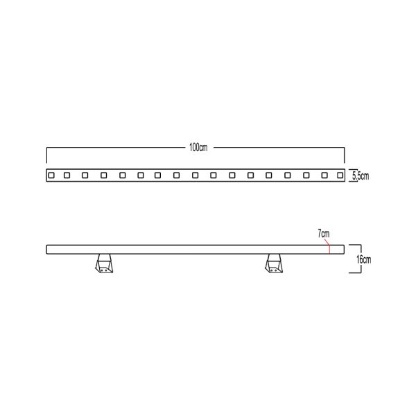 Φωτιστικό γραμμικό 44W 30° LED RGB 24V 100cm@ - Image 2