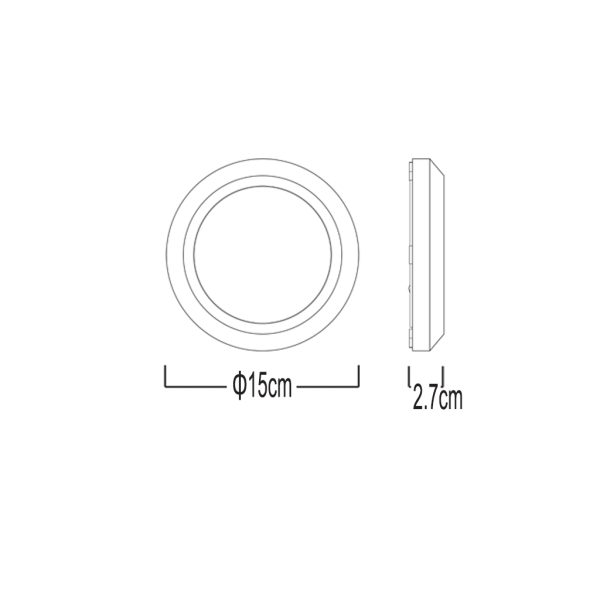 FITTING CERN 1 LED 3W 3000K IP65 WHITE - Image 2