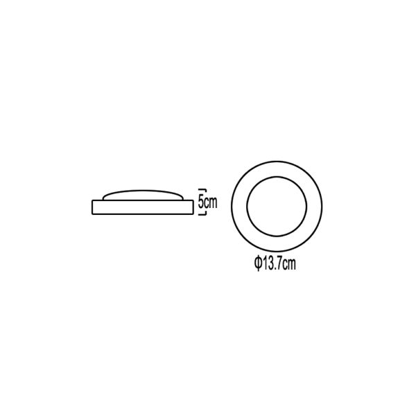 Φωτιστικό Led Ασημί 37 Led 6400K HF-3105 A - Image 2
