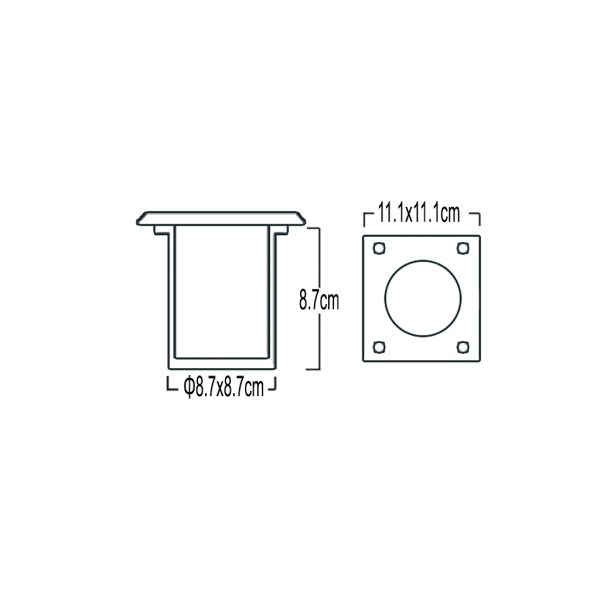 Χωνευτό Φωτιστικό Tetra GX53 Max11W IP66 Με 3 Πλαίσια Σε Χρώμα Μάυρο/Λευκό/Ασημί w11.1d8.7cm 230V - Image 4