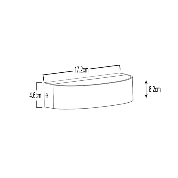 WALL FITTING ZIP WHITE  LED 8W 3000K IP65 SEASIDE CLASS-ABS/PC - Image 3