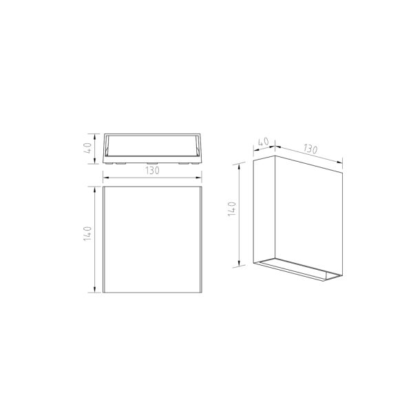 Επίτοιχο Φωτιστικό Fran Λευκό  Led 2x3W 30° 3000K IP65 Seaside Class-ABS/PC - Image 2