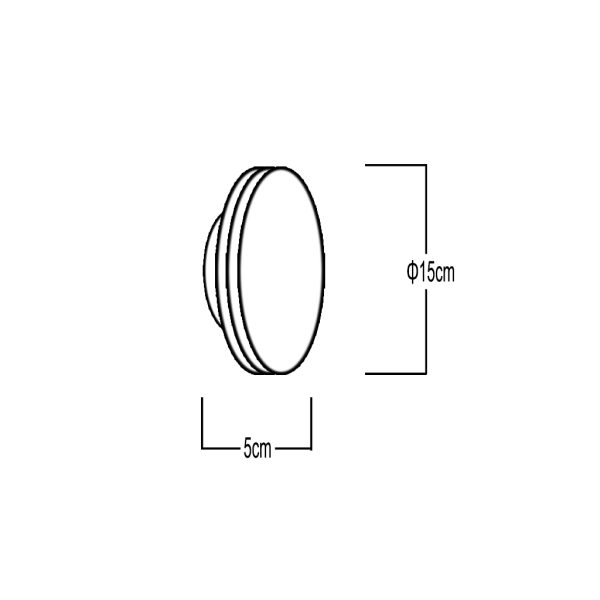 Στρογγυλό Φωτιστικό Moda LED 10W 3000K IP54 Μαύρο 230V d15h5cm - Image 6