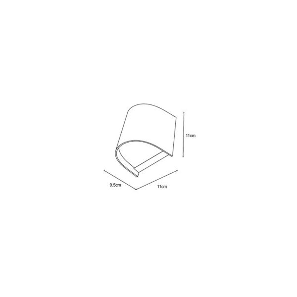 Επίτοιχο Φωτιστικό Marlo Corten (Σκούρο Καφέ) IP65 Gu10 max 7W ABS+PC seaside class h11w11d9.5cm - Image 3