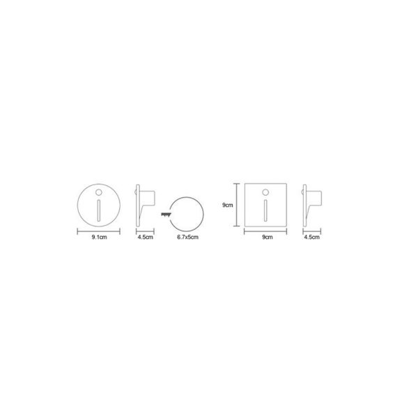 Recessed Light Fitting Mikro Led Black(Sandy) 3W CCT3 3000/4000/6000K IP65 d8.7w4.5cm 85-265V With Sensor Cutout 6.7cm - Image 4