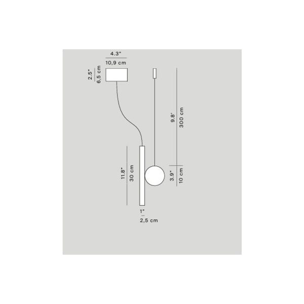 Pendant Light Doi White Led 5W 3000K d2.5h30cm (Without Ceiling Rose) - Image 4