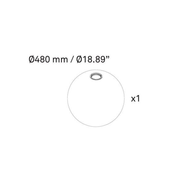 Opal Diffuser Κρεμαστού Φωτιστικού Malamata d48cm - Image 2