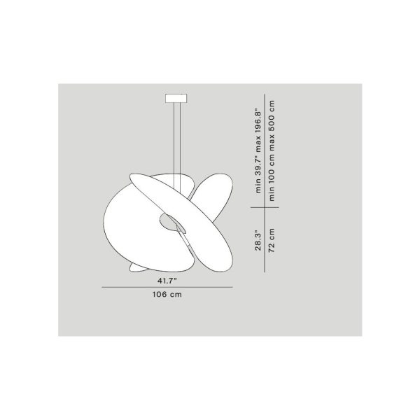 Ανάρτηση Φωτιστικού Levante Dimmable Phase Cut Led 54W 2700K Λευκό  d15cm - Image 4