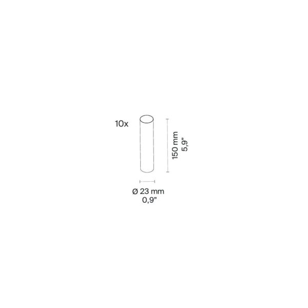 Diffusers Φωτιστικού Dix Bougies Λευκό (Set 10τμχ)  d2.3h15cm - Image 2